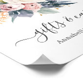 Prachtig bloemenboeket, baby shower poster (Hoek)