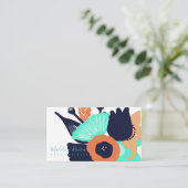 Prachtig Bloemend Modern Ontwerper Visitekaartje (Staand voorkant)