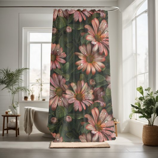 Prachtig bloemendecor oogverblindend douchegordijn