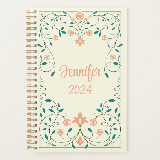 Prachtig bloemenlijst planner (Voorkant)