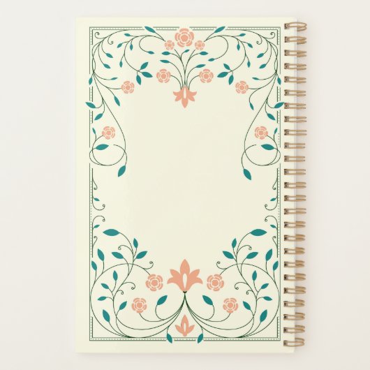 Prachtig bloemenlijst planner (Achterkant)