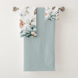 Prachtig bloemennaadloos patroon met bad handdoek