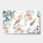 Prachtig bloemennaadloos patroon met  badge (Achterkant)