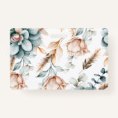 Prachtig bloemennaadloos patroon met  badge (Achterkant)