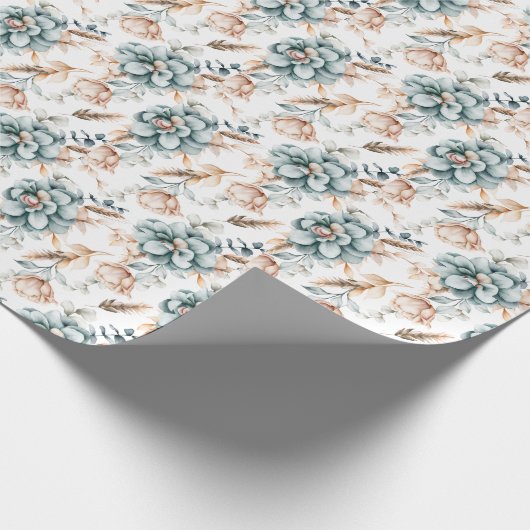 Prachtig bloemennaadloos patroon met  cadeaupapier (Hoek)