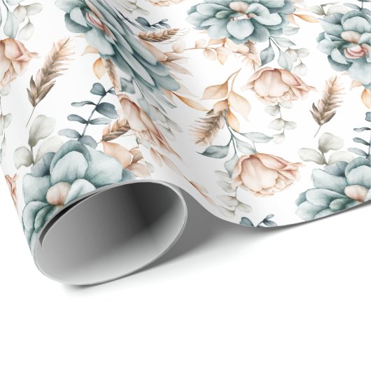 Prachtig bloemennaadloos patroon met  cadeaupapier (Rol Hoek)