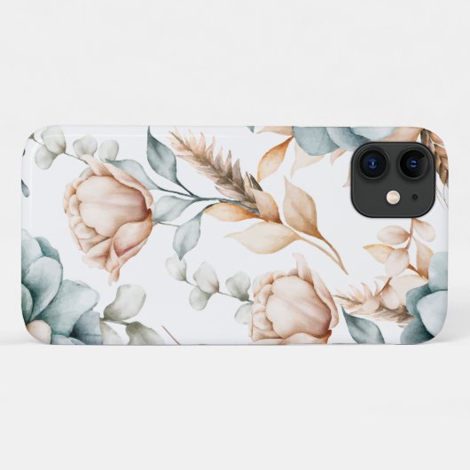 Prachtig bloemennaadloos patroon met  Case-Mate iPhone case (Achterkant (horizontaal))