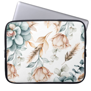Prachtig bloemennaadloos patroon met  laptop sleeve
