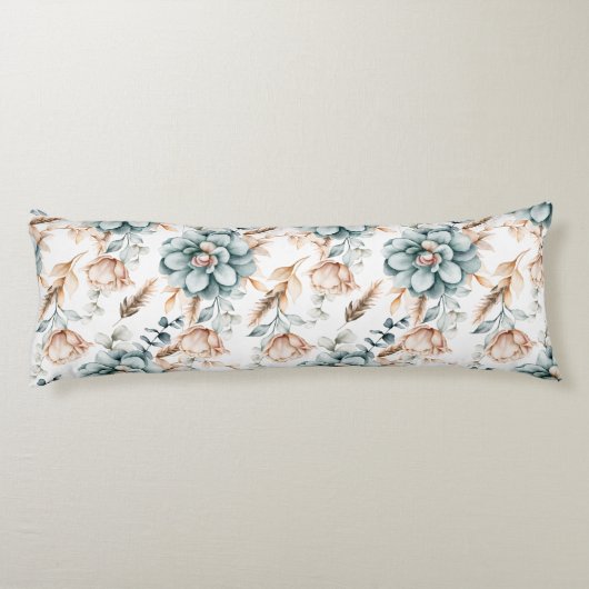 Prachtig bloemennaadloos patroon met  lichaamskussen (Achterkant)