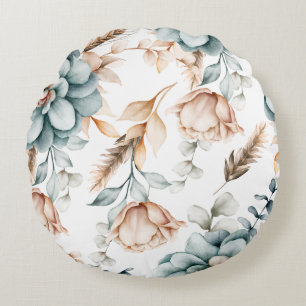 Prachtig bloemennaadloos patroon met  rond kussen