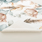 Prachtig bloemennaadloos patroon met  sherpa deken (3/4)