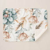 Prachtig bloemennaadloos patroon met  sherpa deken (Voorkant (horizontaal))