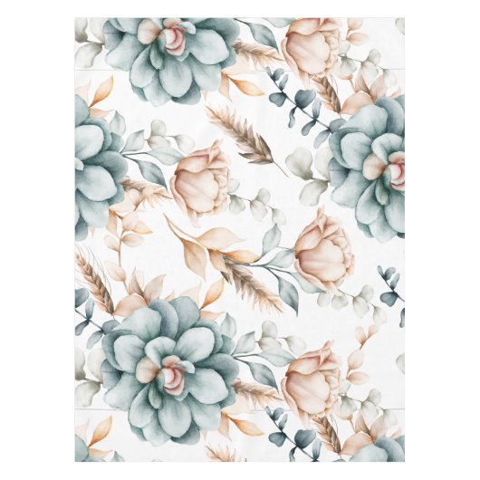 Prachtig bloemennaadloos patroon met  tafelkleed (Voorkant)