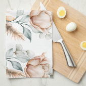 Prachtig bloemennaadloos patroon met  theedoek (Quarter Fold)