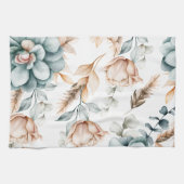 Prachtig bloemennaadloos patroon met  theedoek (Horizontaal)