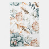 Prachtig bloemennaadloos patroon met  theedoek (Verticaal)