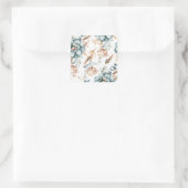 Prachtig bloemennaadloos patroon met vierkante sticker (Tas)