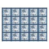 Prachtig bloemenpaleis chinoiserie toile monogram tafelkleed (Voorkant (Horizontaal))