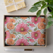 Prachtig bloemenpapier tissuepapier (Geschenk)