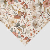 Prachtig bloemenpatroon met ivoren achtergrond tissuepapier (Detail)