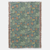 Prachtig bloemenpatroon William Morris Green Pink Deken (Voorkant Verticaal)