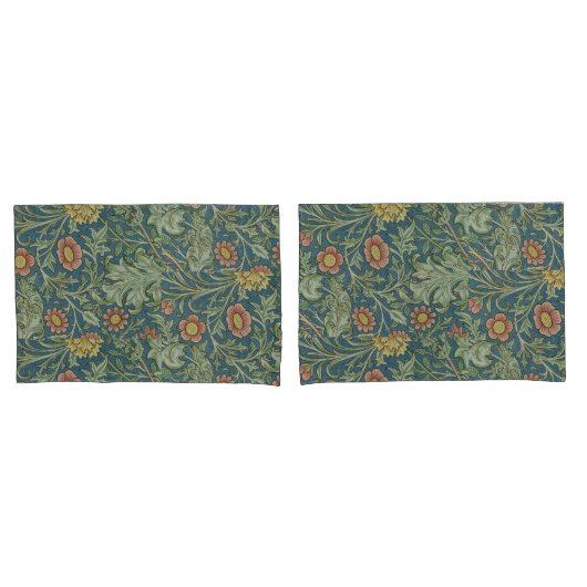 Prachtig bloemenpatroon William Morris Green Pink Kussensloop (Voorkant-Set)