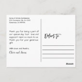 Prachtig bloemig Lijst Boho dank u Briefkaart (Achterkant)