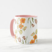 Prachtig bloemig patroon mok (Voorkant links)