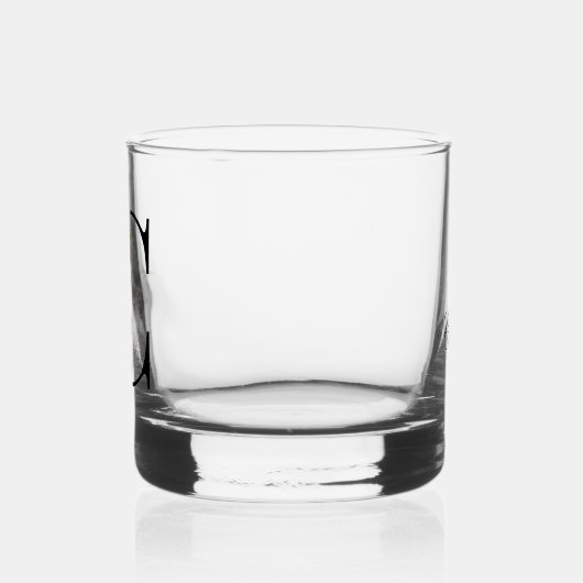 Prachtig bloemig versierd monogram C Whisky Glas (Links)