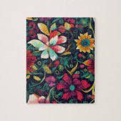 Prachtig bloemmotief Leuke  bloemen Legpuzzel (Verticaal)