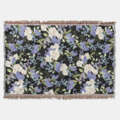 Prachtig bloemmotief Lila Rozen gebladerte Deken (Voorkant)