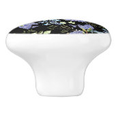 Prachtig bloemmotief Lila Rozen gebladerte Keramische Knop (Zijkant)