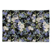 Prachtig bloemmotief Lila Rozen gebladerte Kussensloop (Achterkant-Links)