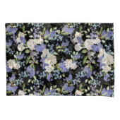 Prachtig bloemmotief Lila Rozen gebladerte Kussensloop (Voorkant-Links)