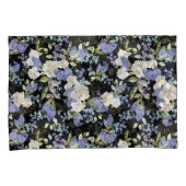 Prachtig bloemmotief Lila Rozen gebladerte Kussensloop (Voorkant-Rechts)