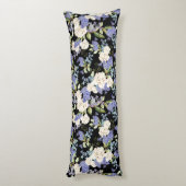 Prachtig bloemmotief Lila Rozen gebladerte Lichaamskussen (Achterkant (Verticaal))