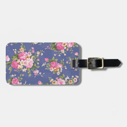Prachtig bloemontwerp bagagelabel (Voorkant horizontaal)