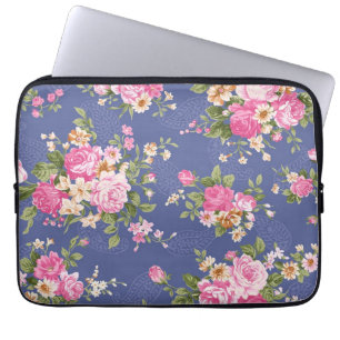 Prachtig bloemontwerp laptop sleeve