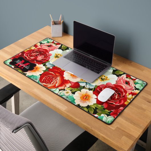 Prachtig bloemontwerp - Personaliseer Bureaumat (Kantoor 2)