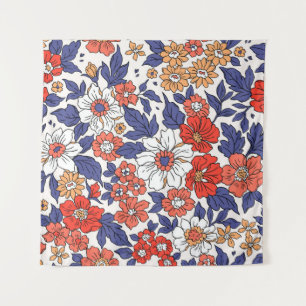 Prachtig  bloempatroon in kleine koninkrijken wandkleed