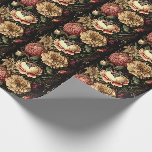 Prachtig  bloemstuk cadeaupapier (Hoek)