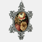 Prachtig bloemstuk tin sneeuwvlok ornament (Links)