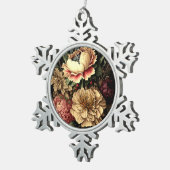 Prachtig bloemstuk tin sneeuwvlok ornament (Rechts)