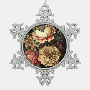 Prachtig bloemstuk tin sneeuwvlok ornament