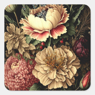 Prachtig  bloemstuk vierkante sticker