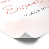 Prachtig blozend roze bloemig boho liefde is zoete poster (Hoek)