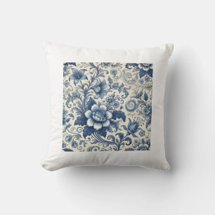 Prachtig Blue Floral worp kussen