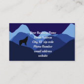 Prachtig Blue Mountain Silhouette met Wolf Logo Visitekaartje (Voorkant)