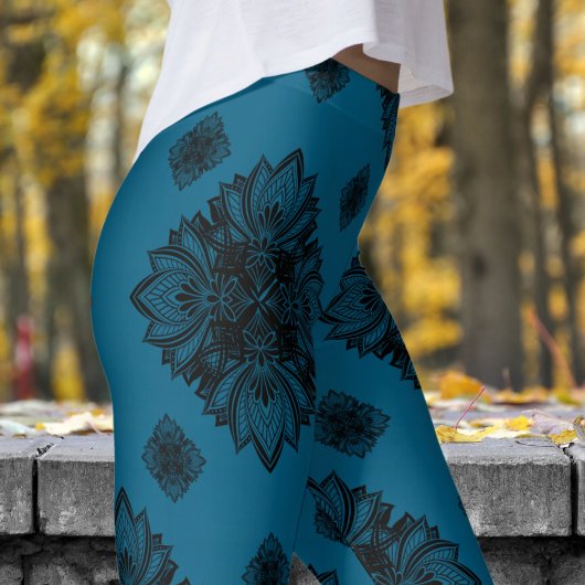 Prachtig Blue Ocean Mandela patroon Leggings