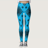 Prachtig Blue Sky Mandela patroon Leggings (Voorkant)